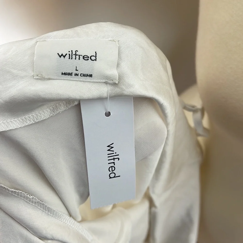 Wilfred Only Ruched Slip‎ Cream Dress - Picture 8 of 9